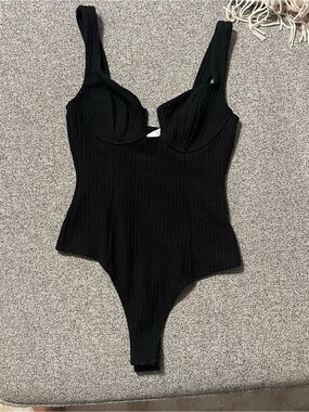 ASTR Bustier-Style Textured Bodysuit